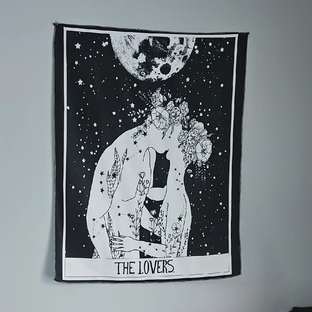 The Lovers Tarot Card Wall Tapestry